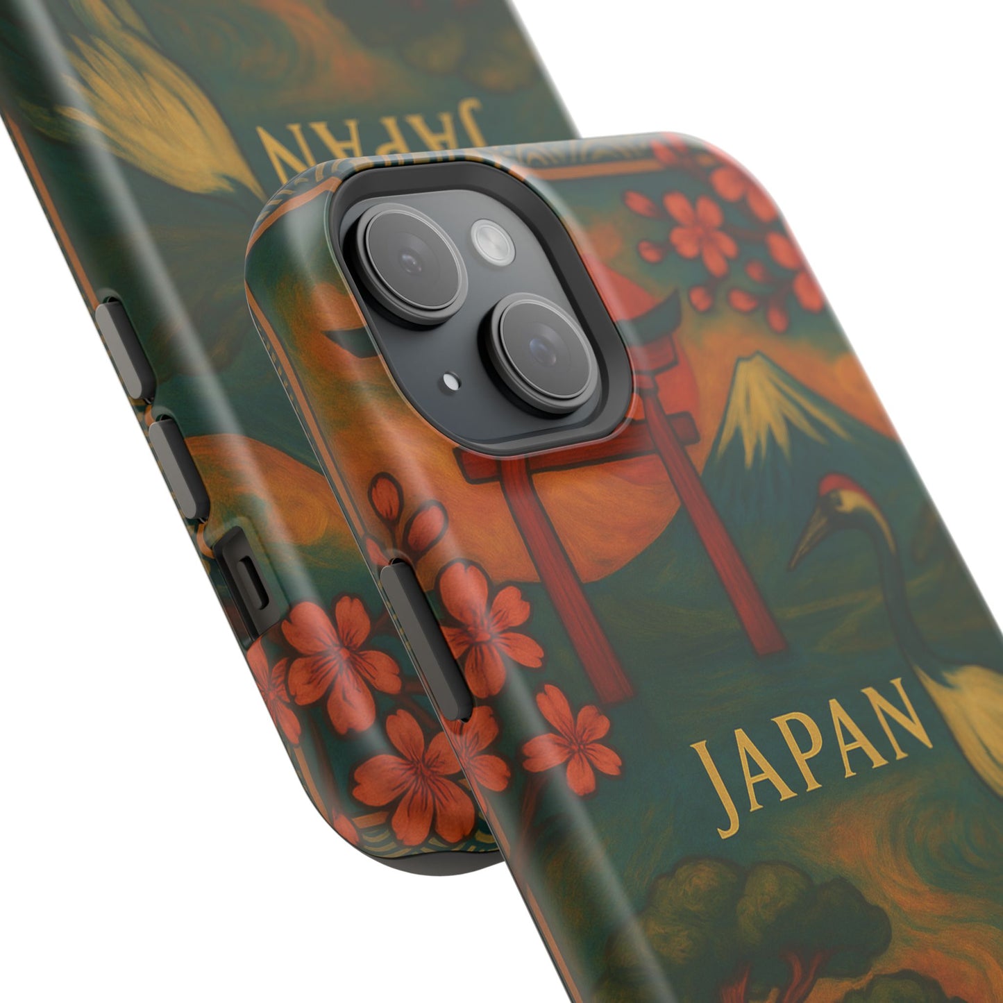 "Funda Magnética Reforzada Japón: Tradición entre Cerezos y Montañas 🌸⛩️🗻"