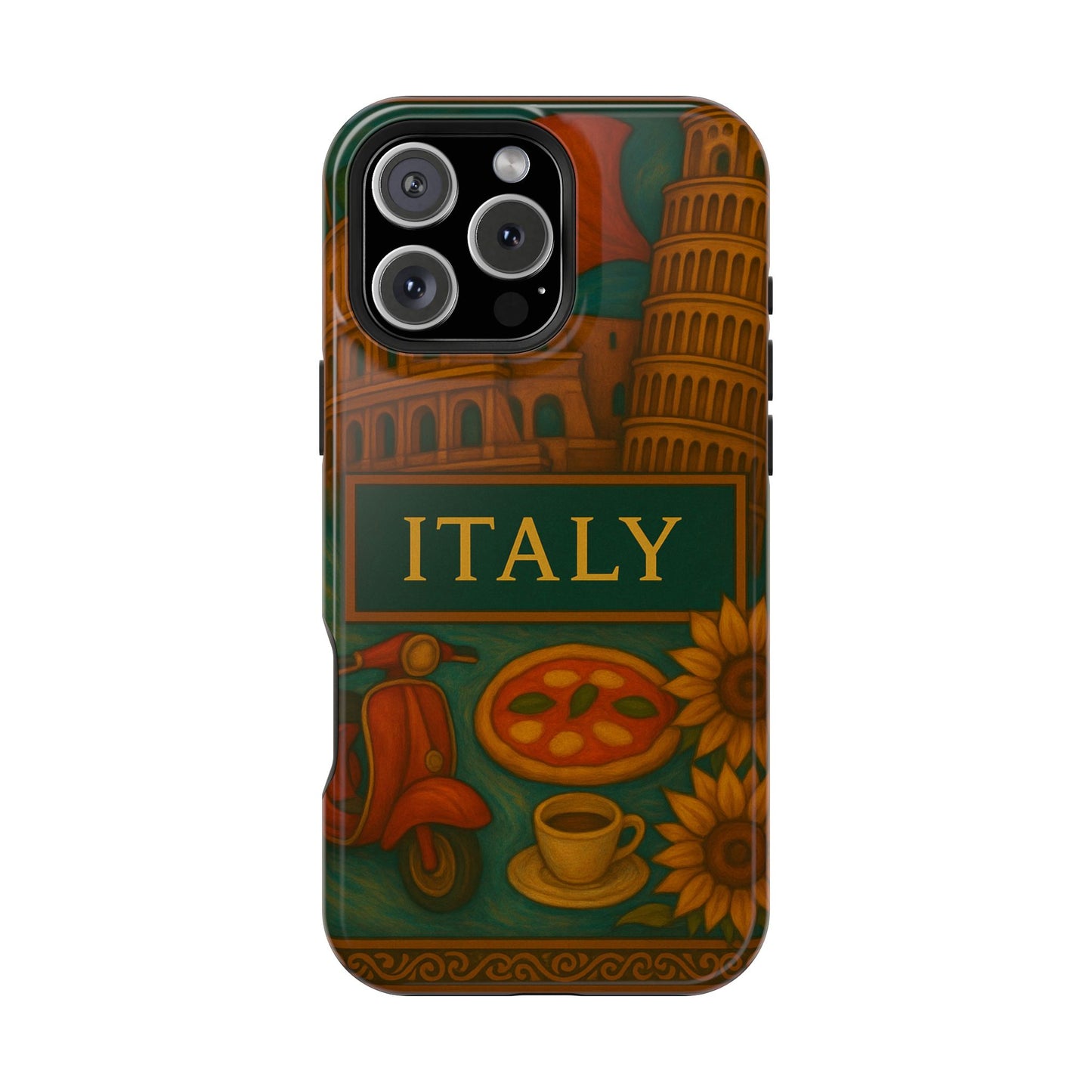 "Funda Magnética Reforzada Magnética Reforzada Italia: Arte, Pasión y Sabores Eternos 🎨🍝🏛️"