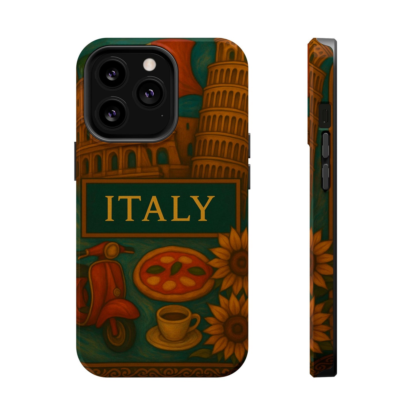 "Funda Magnética Reforzada Magnética Reforzada Italia: Arte, Pasión y Sabores Eternos 🎨🍝🏛️"