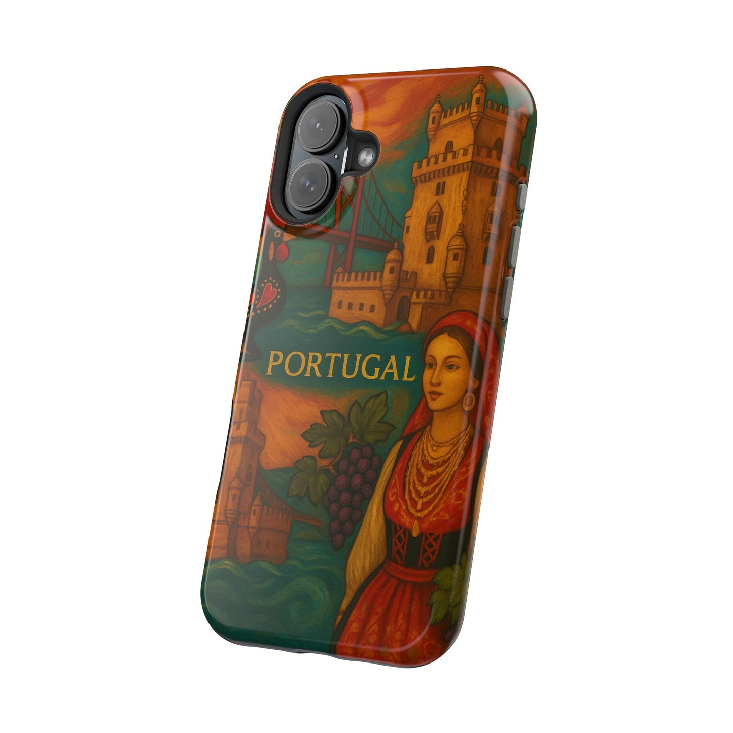 "Funda Magnética Reforzada Magnética Reforzada Portugal: Encanto Atlántico, Fados y Azulejos 🌊🎶🧿"