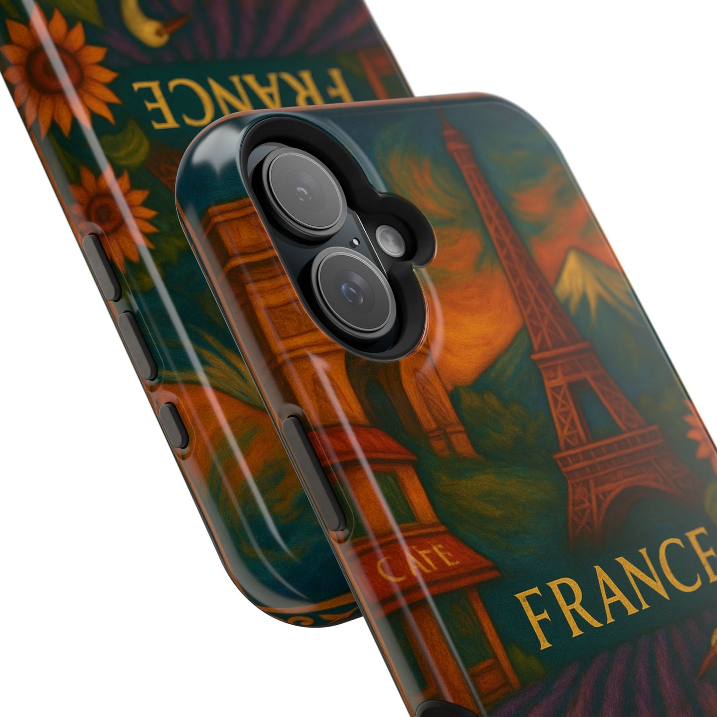 "Funda Magnética Reforzada Francia: Romance bajo la Luna 🌙🗼✨"