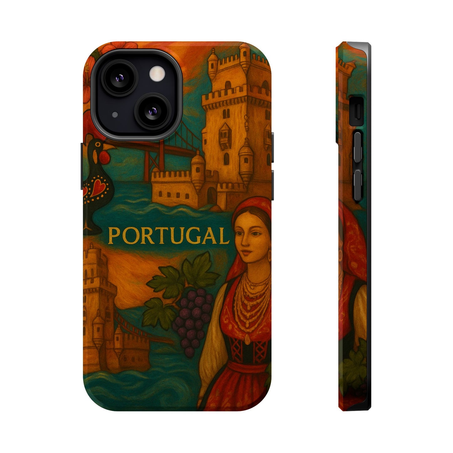 "Funda Magnética Reforzada Magnética Reforzada Portugal: Encanto Atlántico, Fados y Azulejos 🌊🎶🧿"