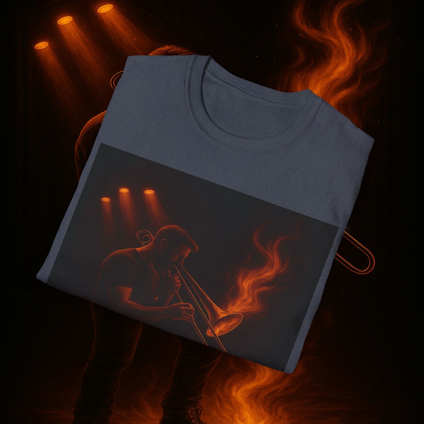 "Camiseta Trombón 🎷🔥No todos los fuegos hacen ruido… algunos tocan el alma.” 🔥🎷