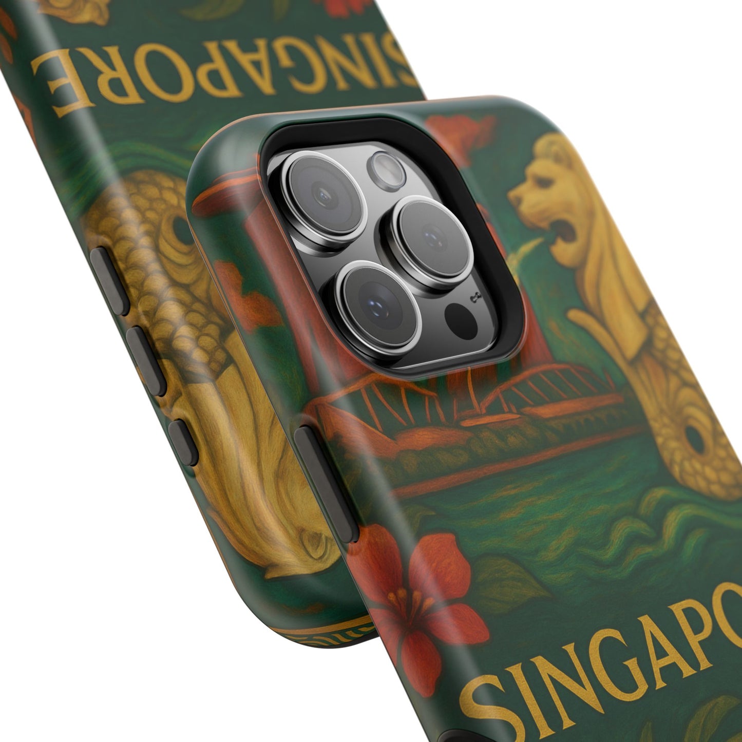 "Funda Magnética Reforzada Magnética Reforzada Singapur 🌆 – Futuro, cultura y naturaleza en un solo lugar"