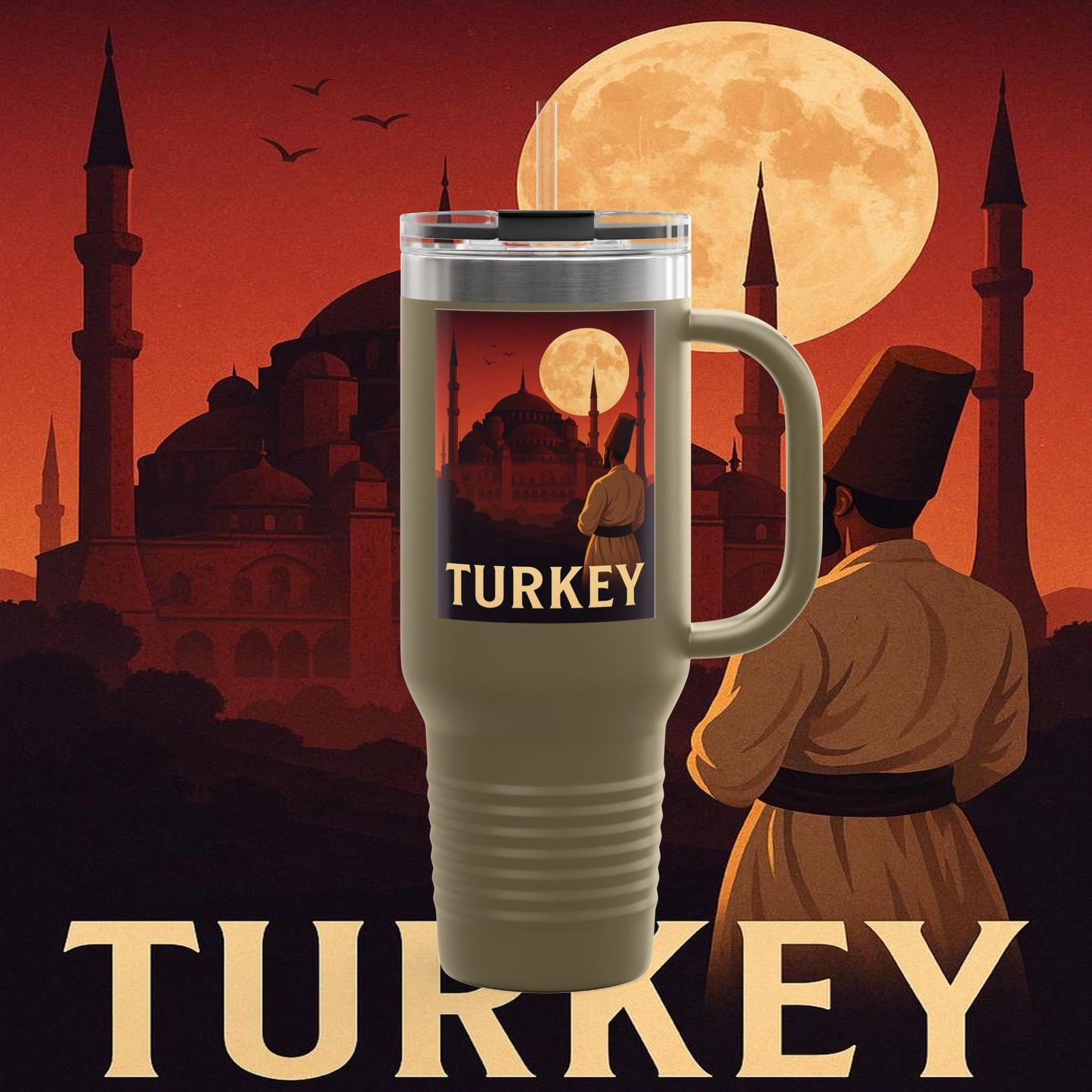 "Turkey Insulated Travel Mug✨ – Where East and West embrace"