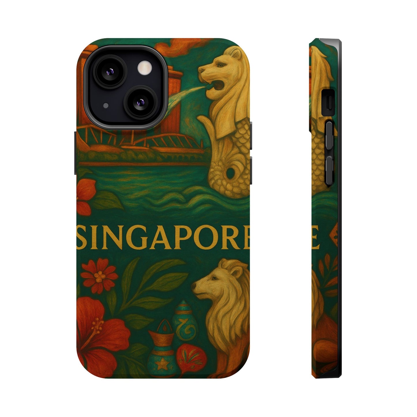 "Funda Magnética Reforzada Magnética Reforzada Singapur 🌆 – Futuro, cultura y naturaleza en un solo lugar"