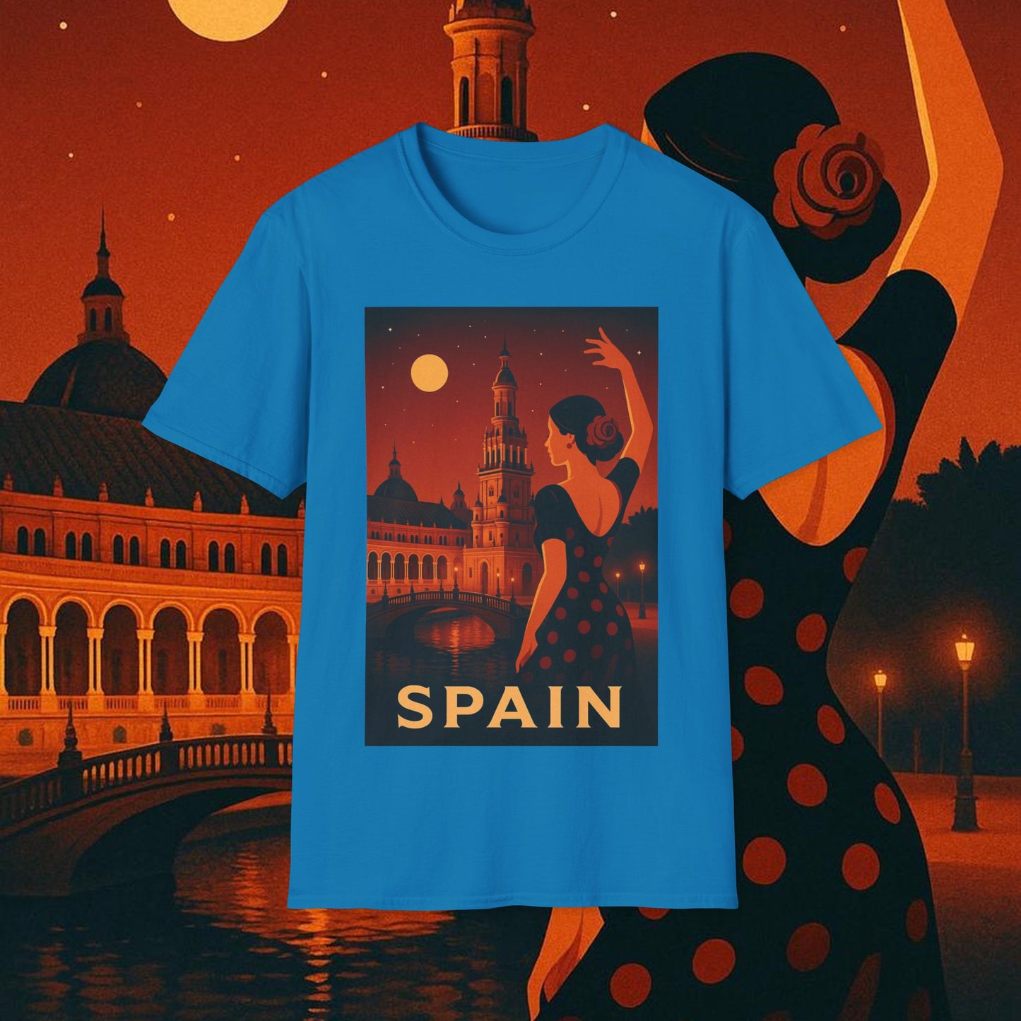 "Camiseta España: Pasión, Arte y Sabores que Enamoran 🎨💃🍷"