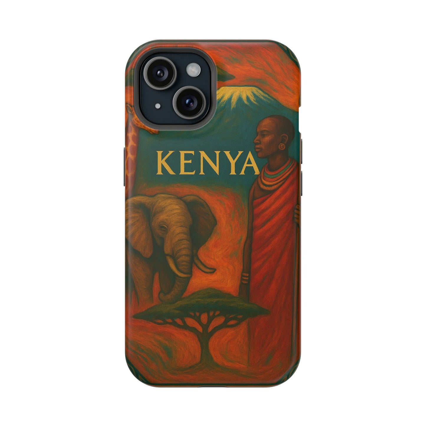 "Funda Magnética Reforzada Magnética Reforzada Kenia: Aventura Salvaje y Tierra de Horizontes Infinitos 🦁🌄🏕️"