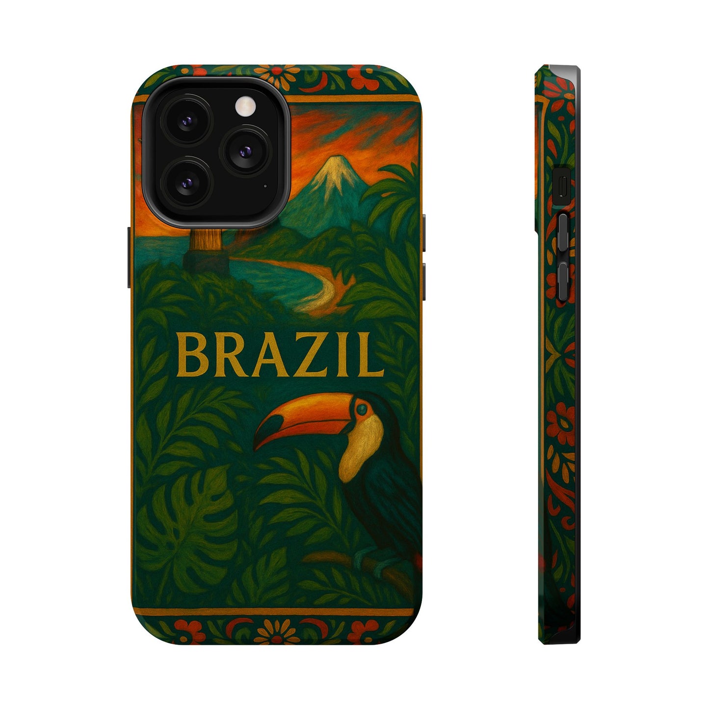"Funda Magnética Reforzada Magnética Reforzada Brasil: Ritmo, Naturaleza y Alegría Infinita 🎶🌴🏖️"