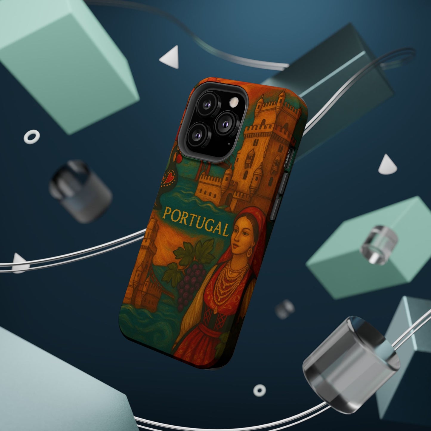 "Funda Magnética Reforzada Magnética Reforzada Portugal: Encanto Atlántico, Fados y Azulejos 🌊🎶🧿"
