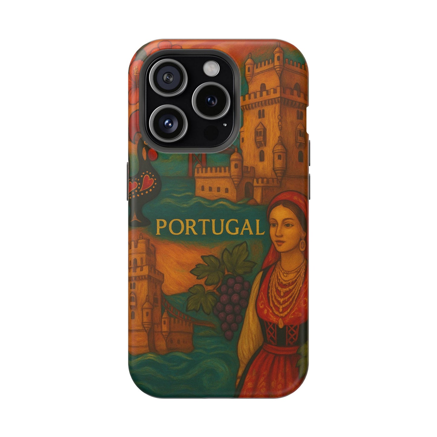 "Funda Magnética Reforzada Magnética Reforzada Portugal: Encanto Atlántico, Fados y Azulejos 🌊🎶🧿"