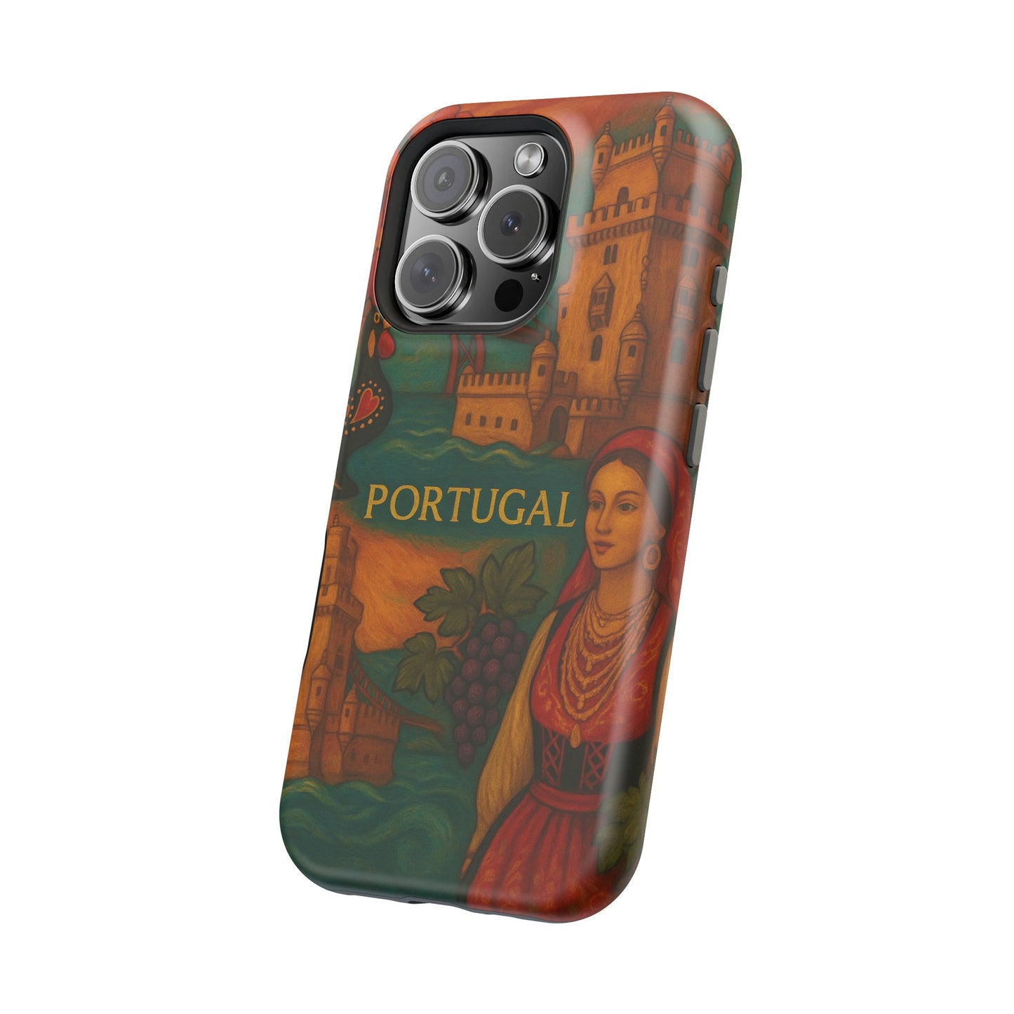 "Funda Magnética Reforzada Magnética Reforzada Portugal: Encanto Atlántico, Fados y Azulejos 🌊🎶🧿"