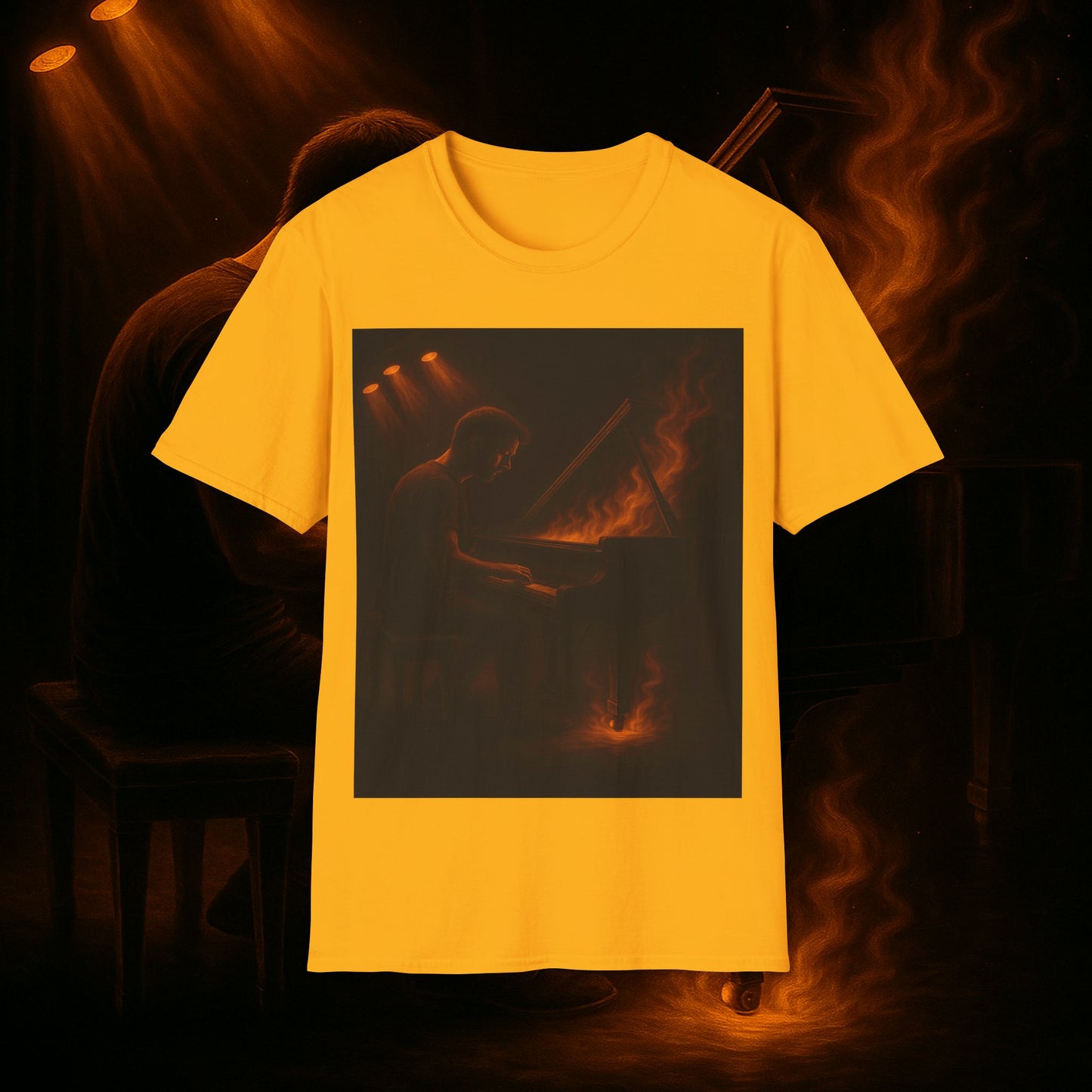 "Camiseta piano 🎹🔥Cuando las manos arden… el alma canta.” 🔥🎹