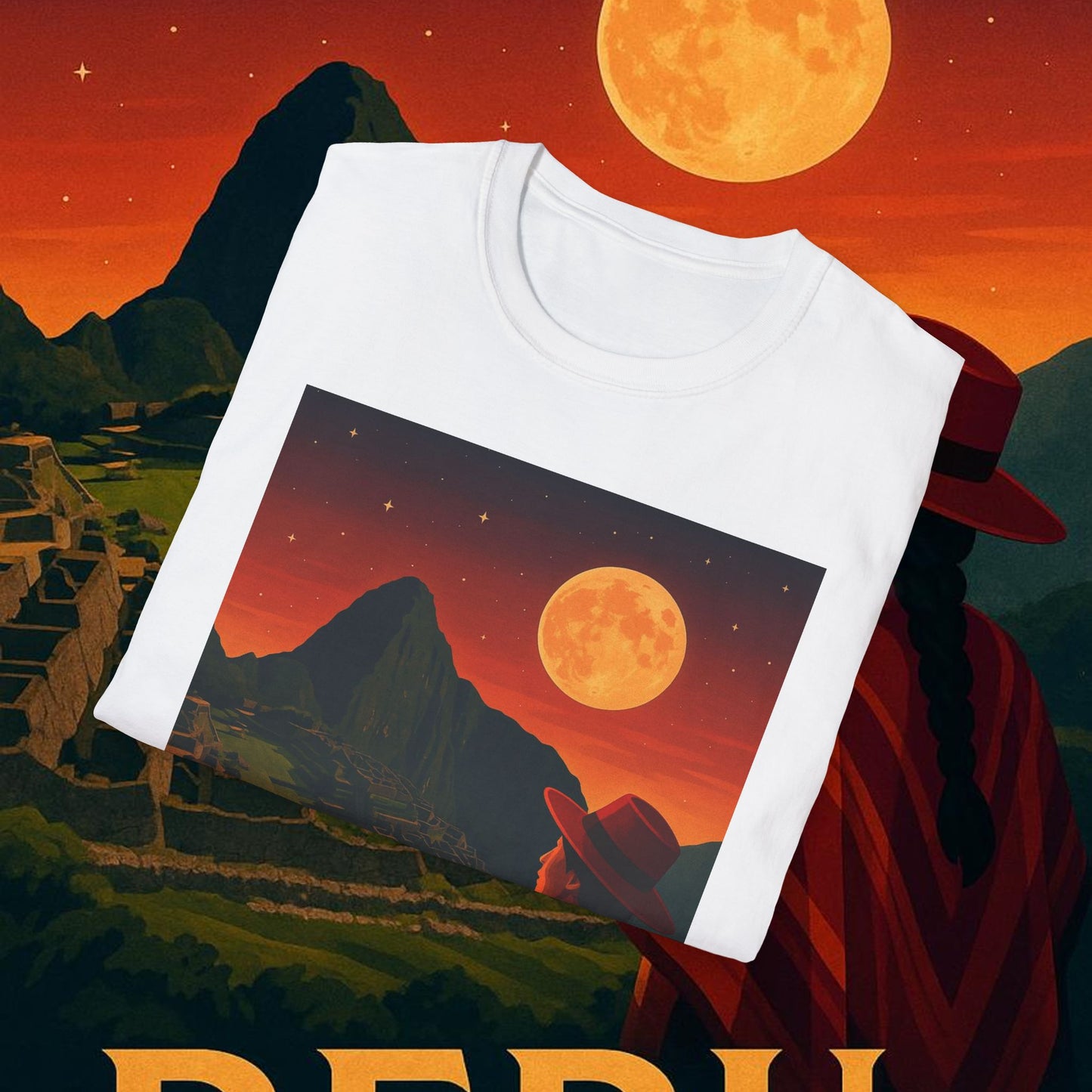 "Camiseta Perú: Misticismo, Historia y Maravillas Eternas 🏔️🦙🛕"