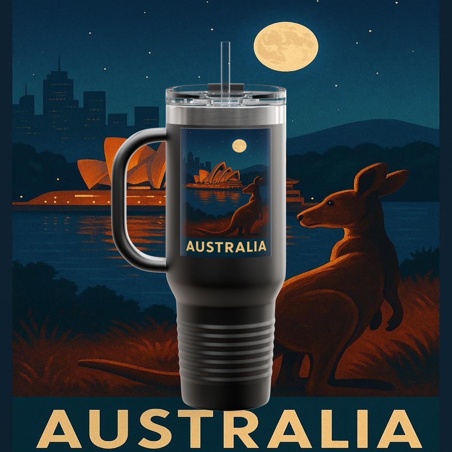 "Australia Insulated Travel Mug🌞 – Land of natural wonders and free spirit"