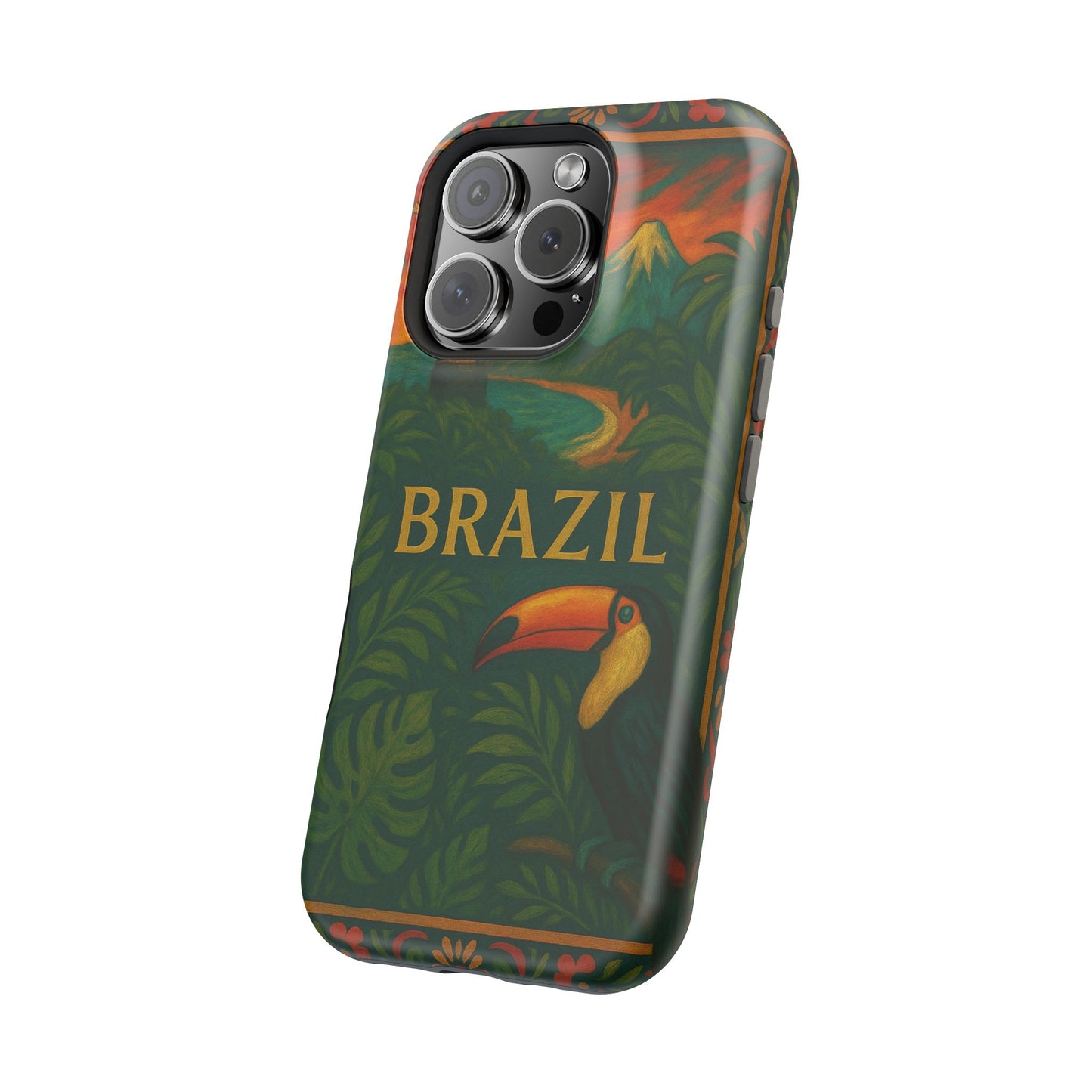 "Funda Magnética Reforzada Magnética Reforzada Brasil: Ritmo, Naturaleza y Alegría Infinita 🎶🌴🏖️"