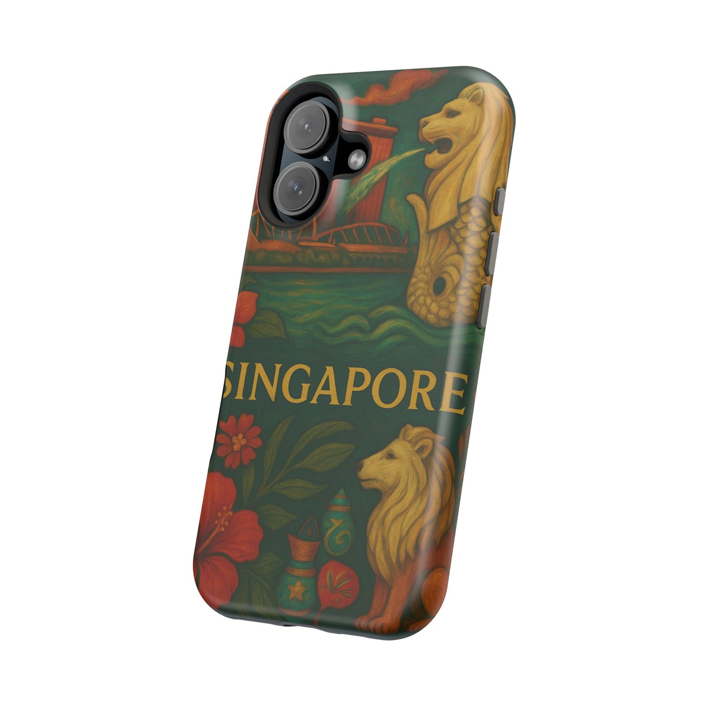 "Funda Magnética Reforzada Magnética Reforzada Singapur 🌆 – Futuro, cultura y naturaleza en un solo lugar"