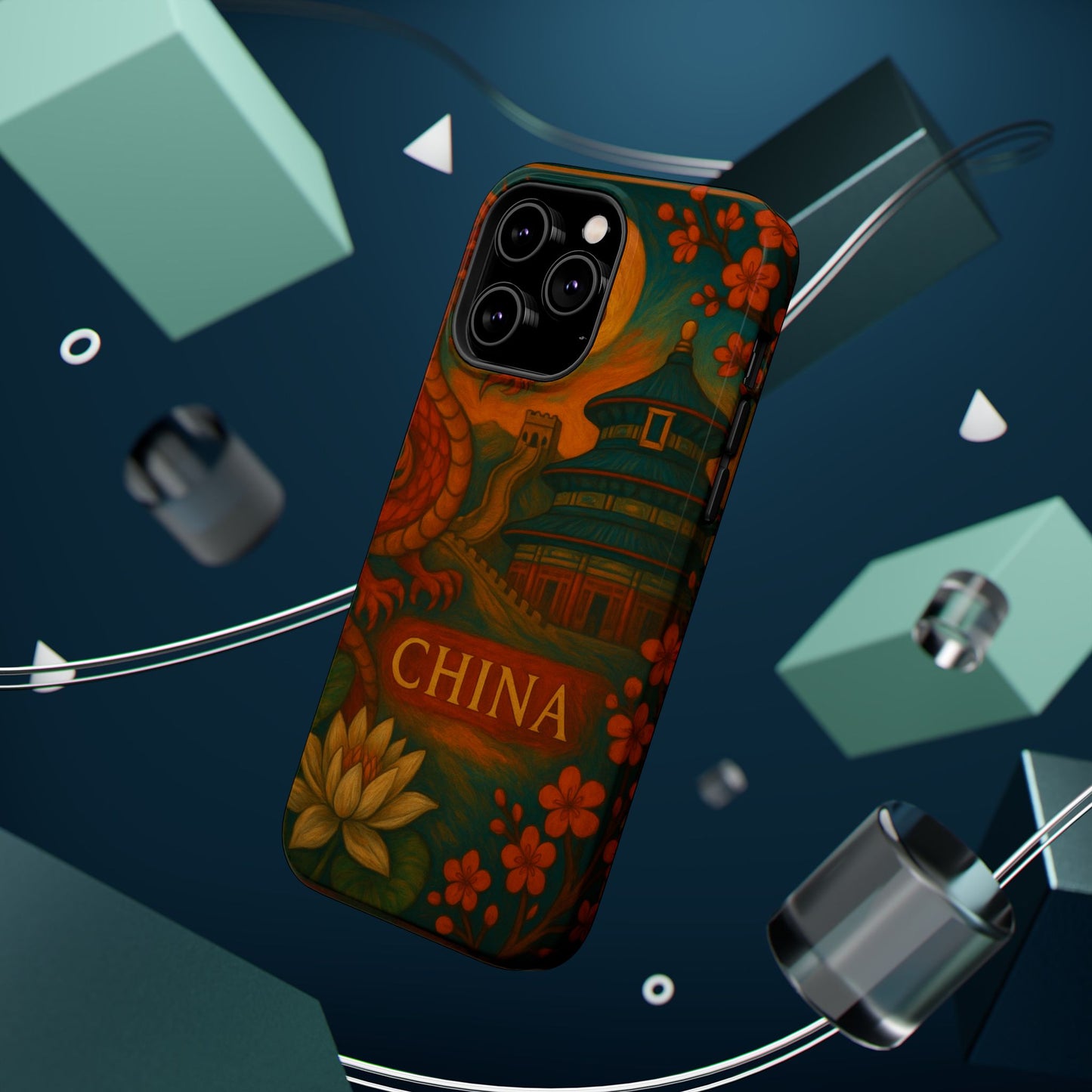 "Funda Magnética Reforzada Magnética Reforzada China – Dragones, murallas y leyendas eternas"