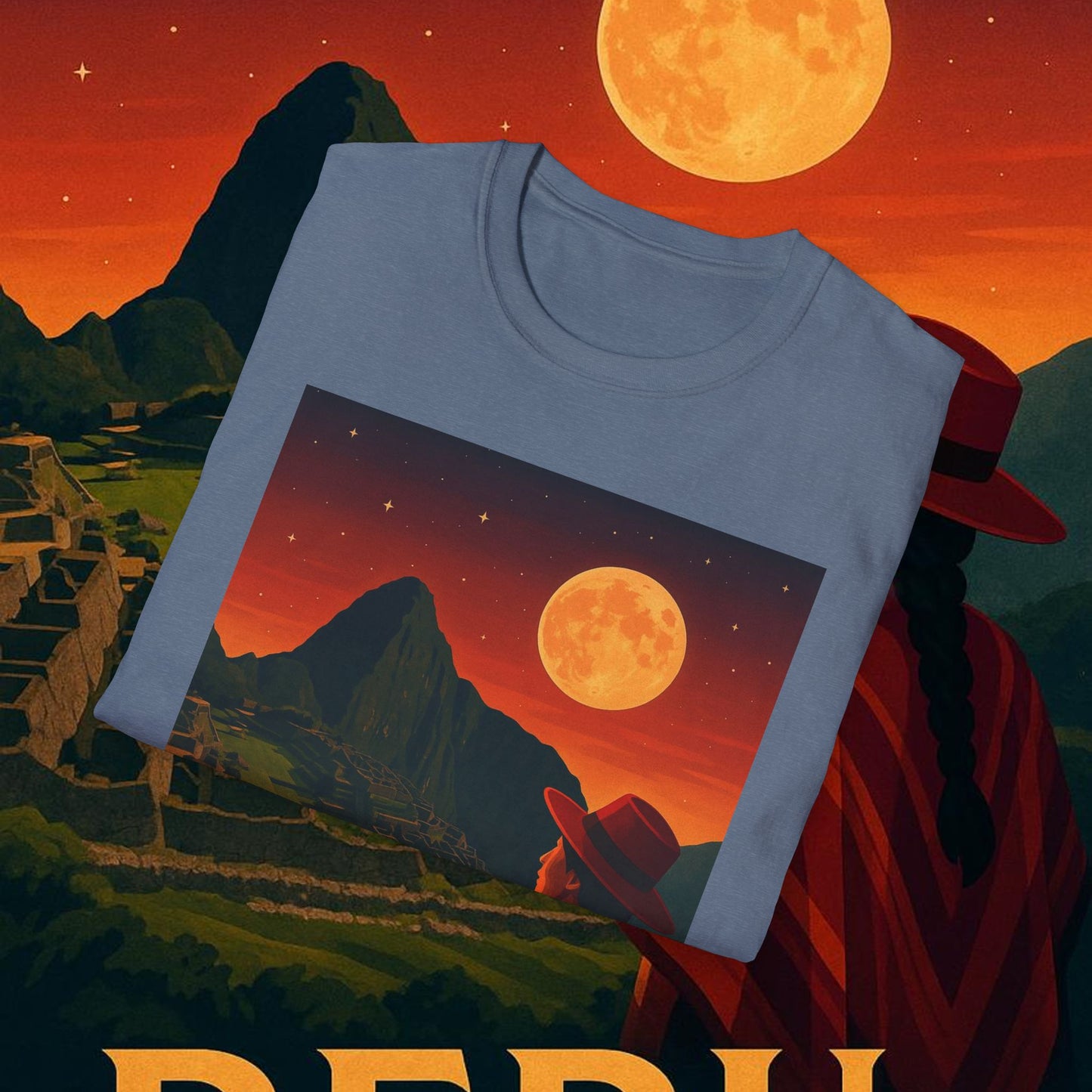 "Camiseta Perú: Misticismo, Historia y Maravillas Eternas 🏔️🦙🛕"