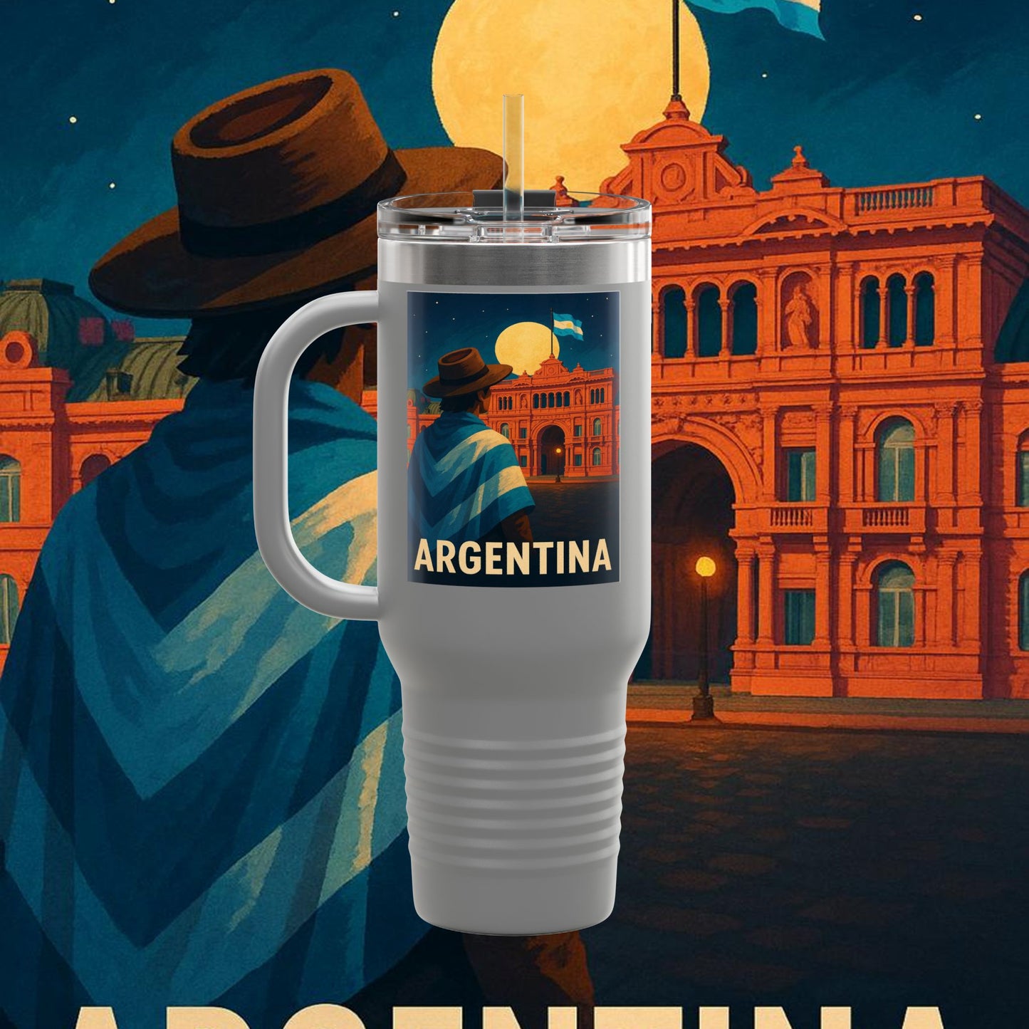 "taza de Viaje Aislada Argentina: Pasión, Tradición y Tierra de Sueños🔥🏞️"