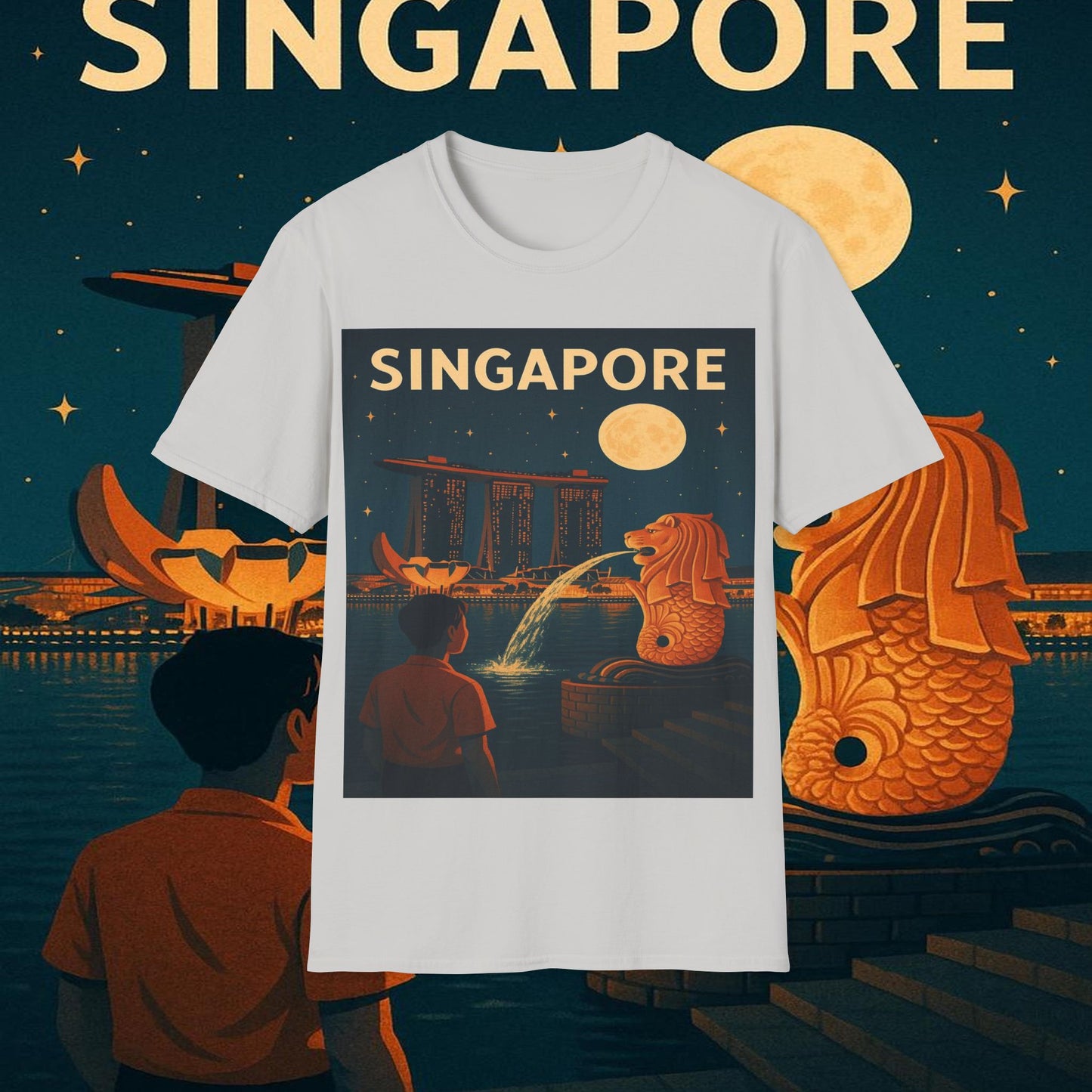 "Camiseta Singapur 🌆 – Futuro, cultura y naturaleza en un solo lugar"