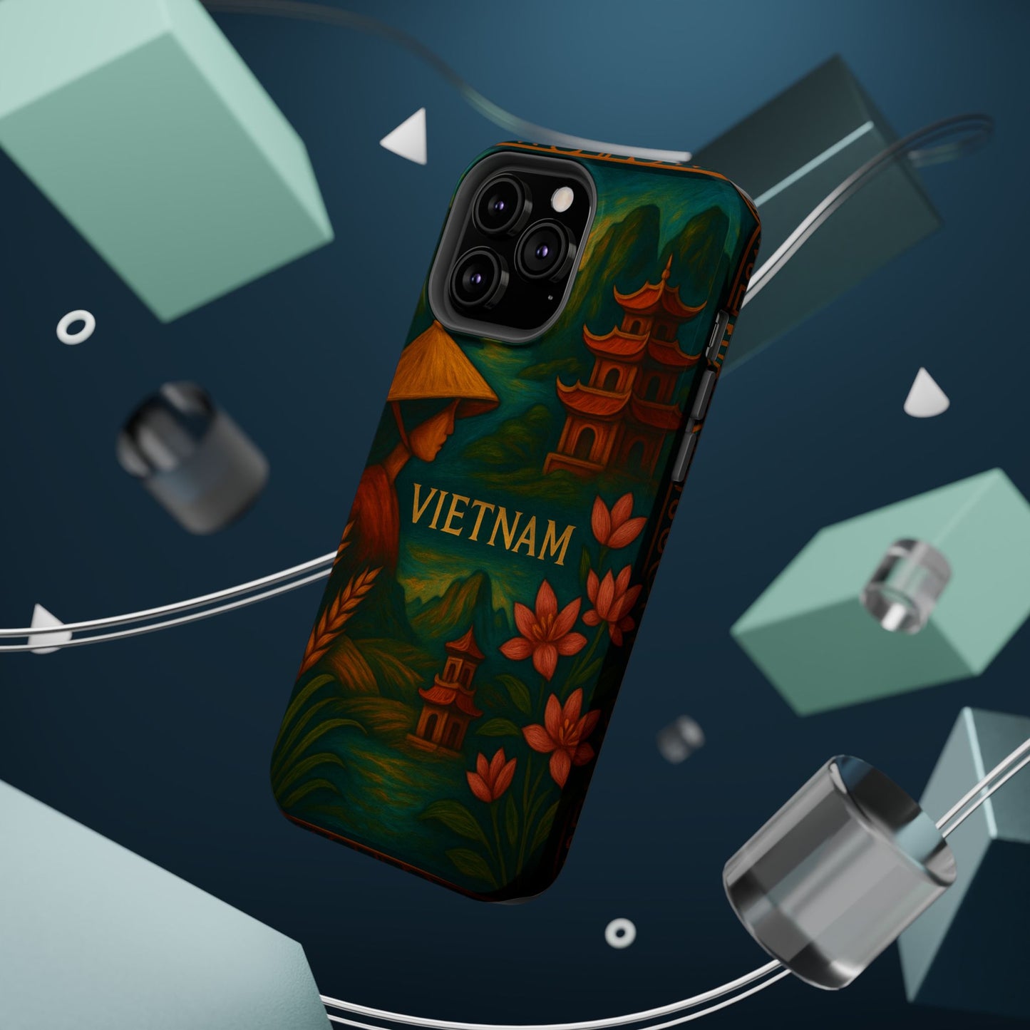 "Reinforced Magnetic Case Vietnam: Tradition, Nature and Ancestral Legends 🎋🏯🐉"