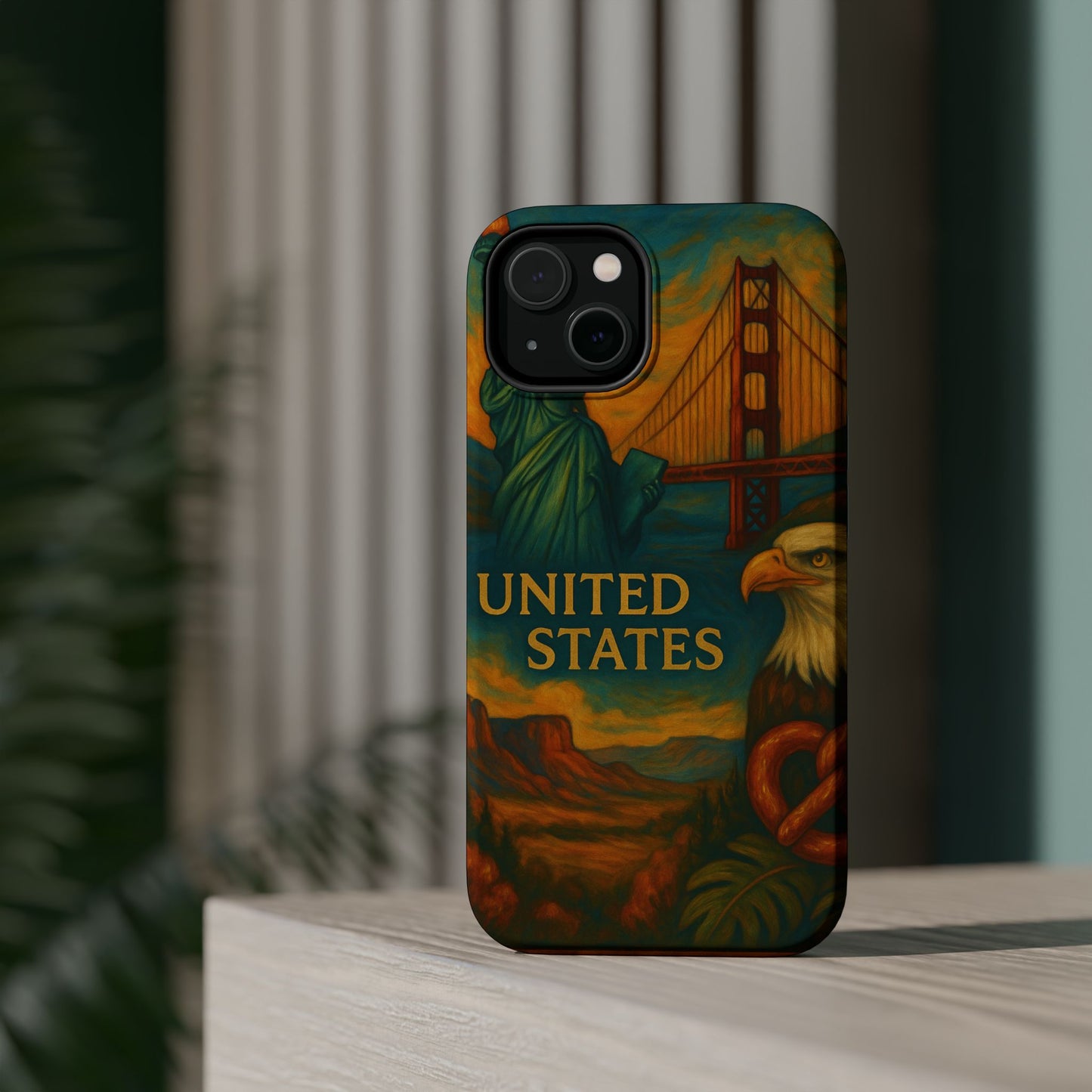 "Funda Magnética Reforzada Estados Unidos: Sueños, Libertad y Grandes Horizontes 🗽🏜️🌆"