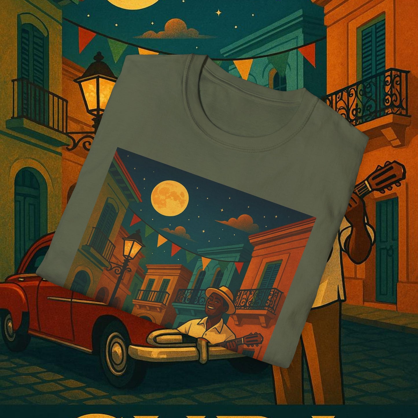 "Camiseta Cuba: Ritmo, Historia y Encanto Caribeño 🎺🚗🌴 "