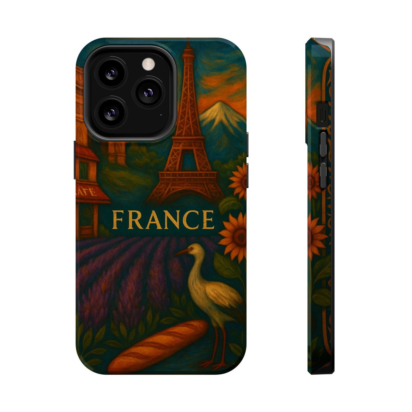 "Funda Magnética Reforzada Francia: Romance bajo la Luna 🌙🗼✨"