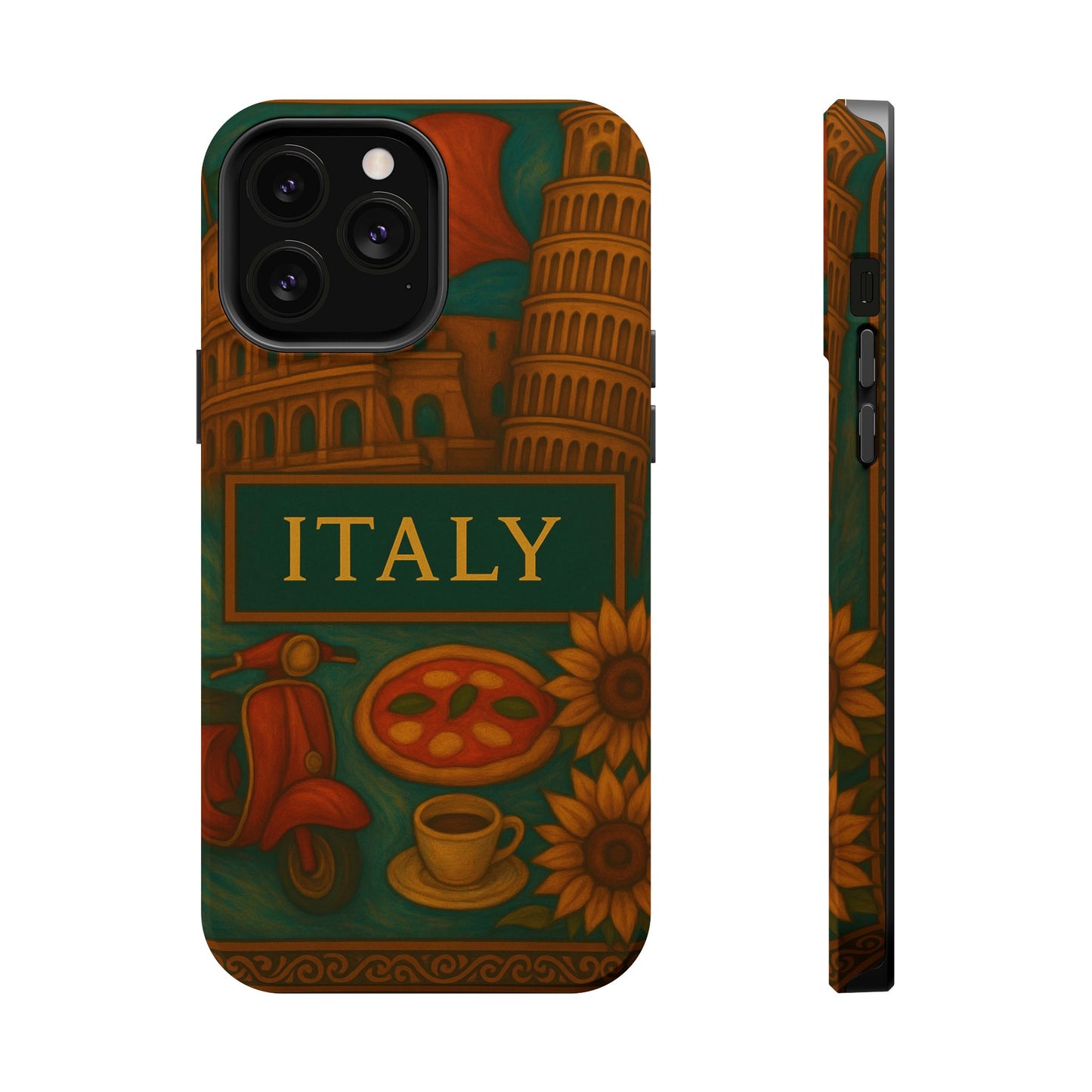 "Funda Magnética Reforzada Magnética Reforzada Italia: Arte, Pasión y Sabores Eternos 🎨🍝🏛️"