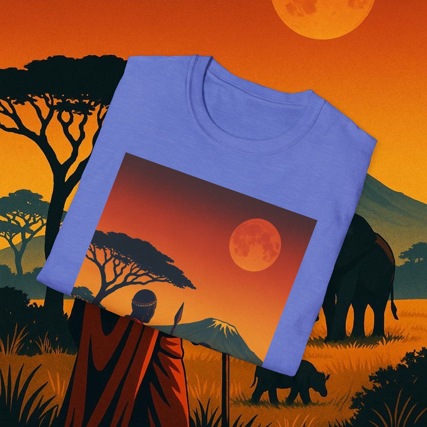 "Camiseta Kenia: Aventura Salvaje y Tierra de Horizontes Infinitos 🦁🌄🏕️"