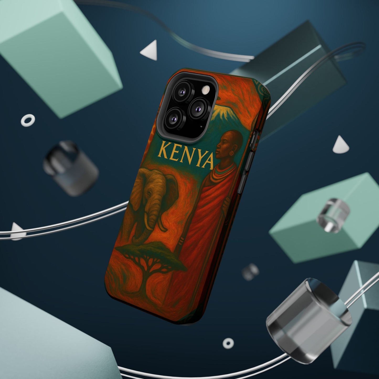 "Funda Magnética Reforzada Magnética Reforzada Kenia: Aventura Salvaje y Tierra de Horizontes Infinitos 🦁🌄🏕️"