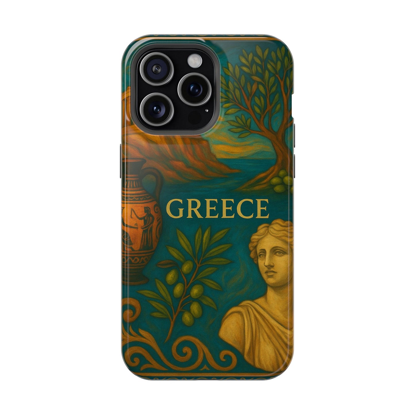 "Funda Magnética Reforzada Magnética Reforzada Grecia: Cuna de Dioses, Maravillas y Filosofía 🌊🏛️⚡"