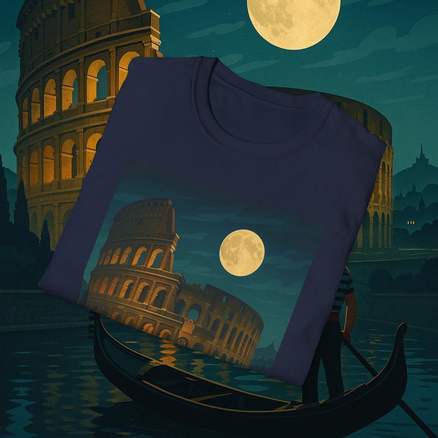 "Camiseta Italia: Arte, Pasión y Sabores Eternos 🎨🍝🏛️"