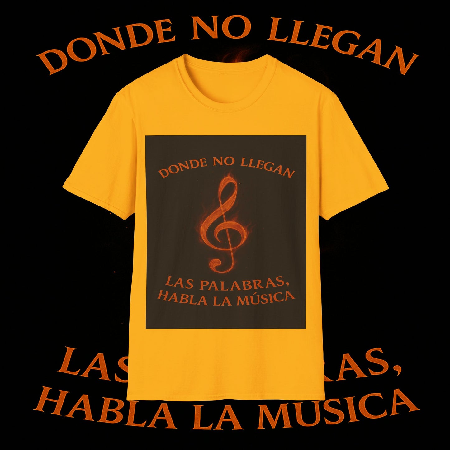 "Camiseta clave de sol 🎼🔥 “Donde nace una nota… nace una llama.” 🔥🎼