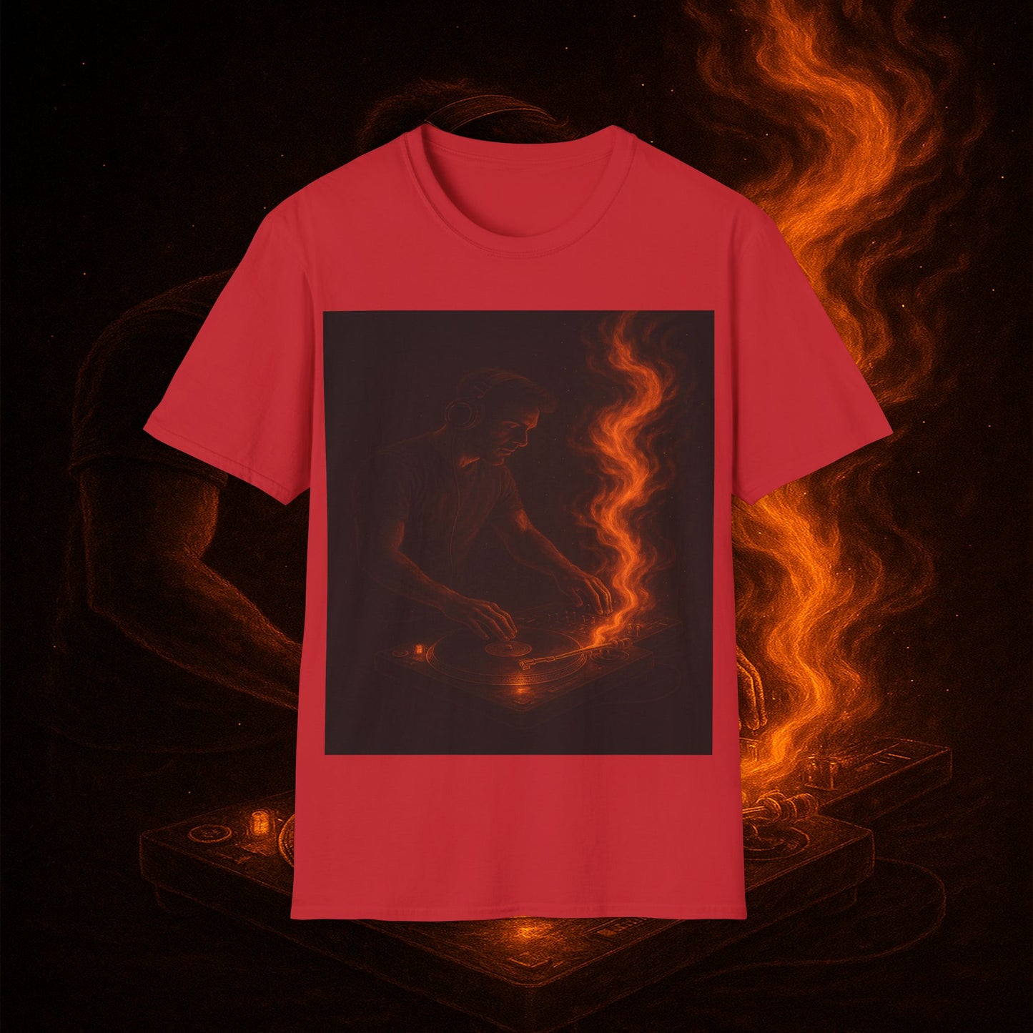 "Camiseta dj 🎧🔥 No mezclas canciones… mezclas fuego.” 🔥🎧