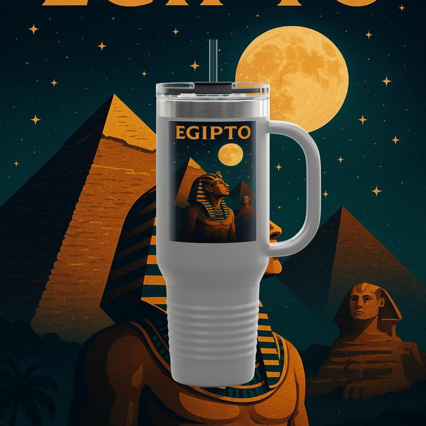 "taza de Viaje Aislada Egipto Misterio Dorado del Nilo 🏺🌅🐫"