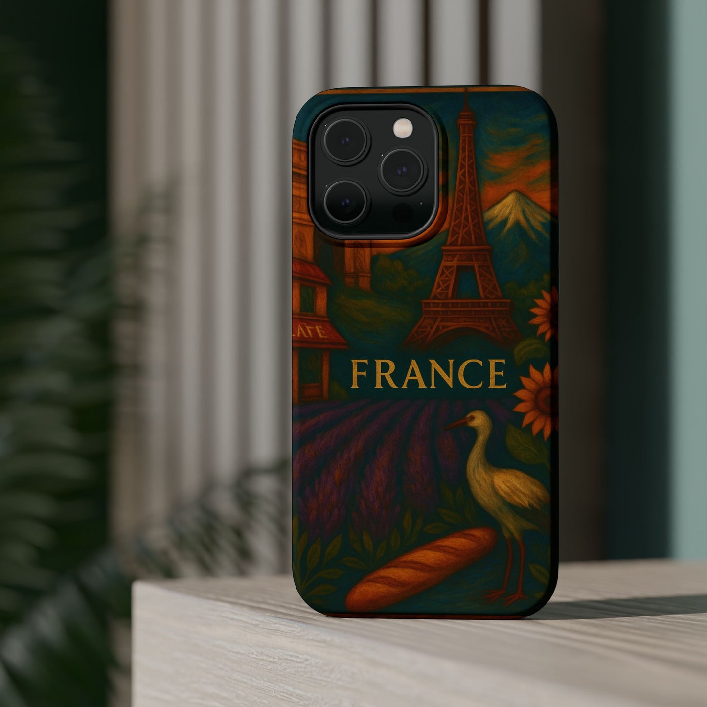 "Funda Magnética Reforzada Francia: Romance bajo la Luna 🌙🗼✨"