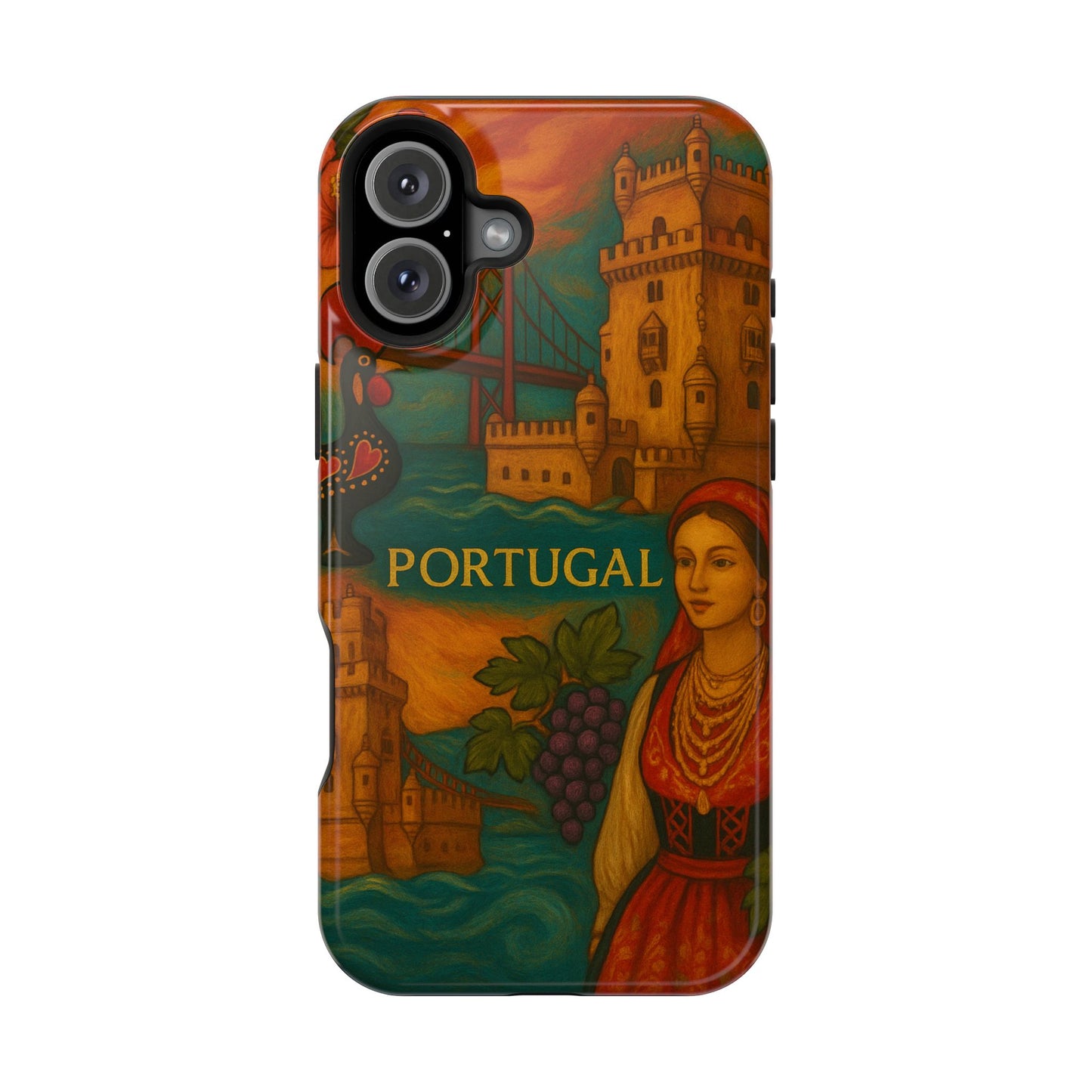 "Funda Magnética Reforzada Magnética Reforzada Portugal: Encanto Atlántico, Fados y Azulejos 🌊🎶🧿"