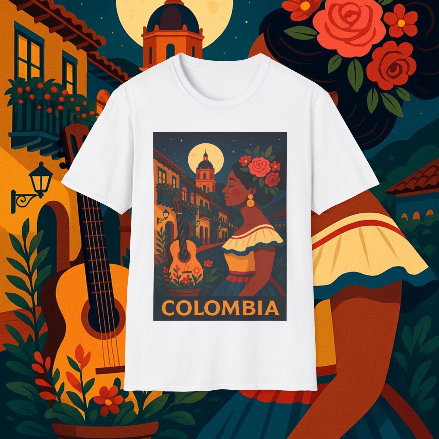 "Camiseta Colombia: Magia de Colores, Café y Tradición ☕🎨🌄"