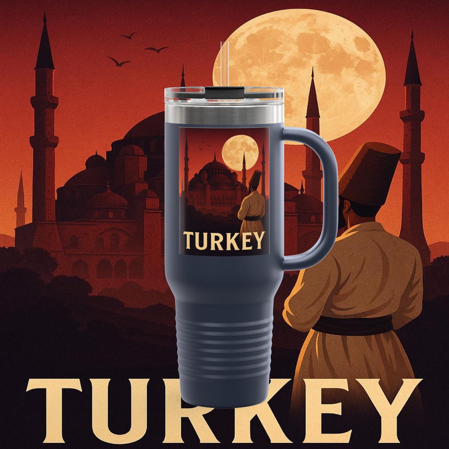 "Turkey Insulated Travel Mug✨ – Where East and West embrace"