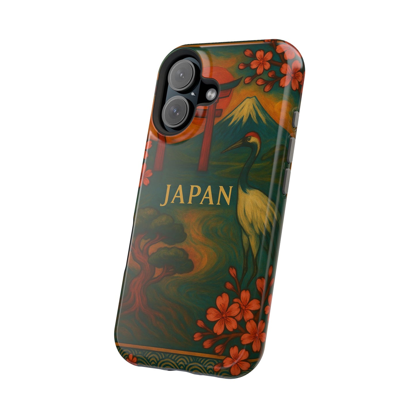 "Funda Magnética Reforzada Japón: Tradición entre Cerezos y Montañas 🌸⛩️🗻"