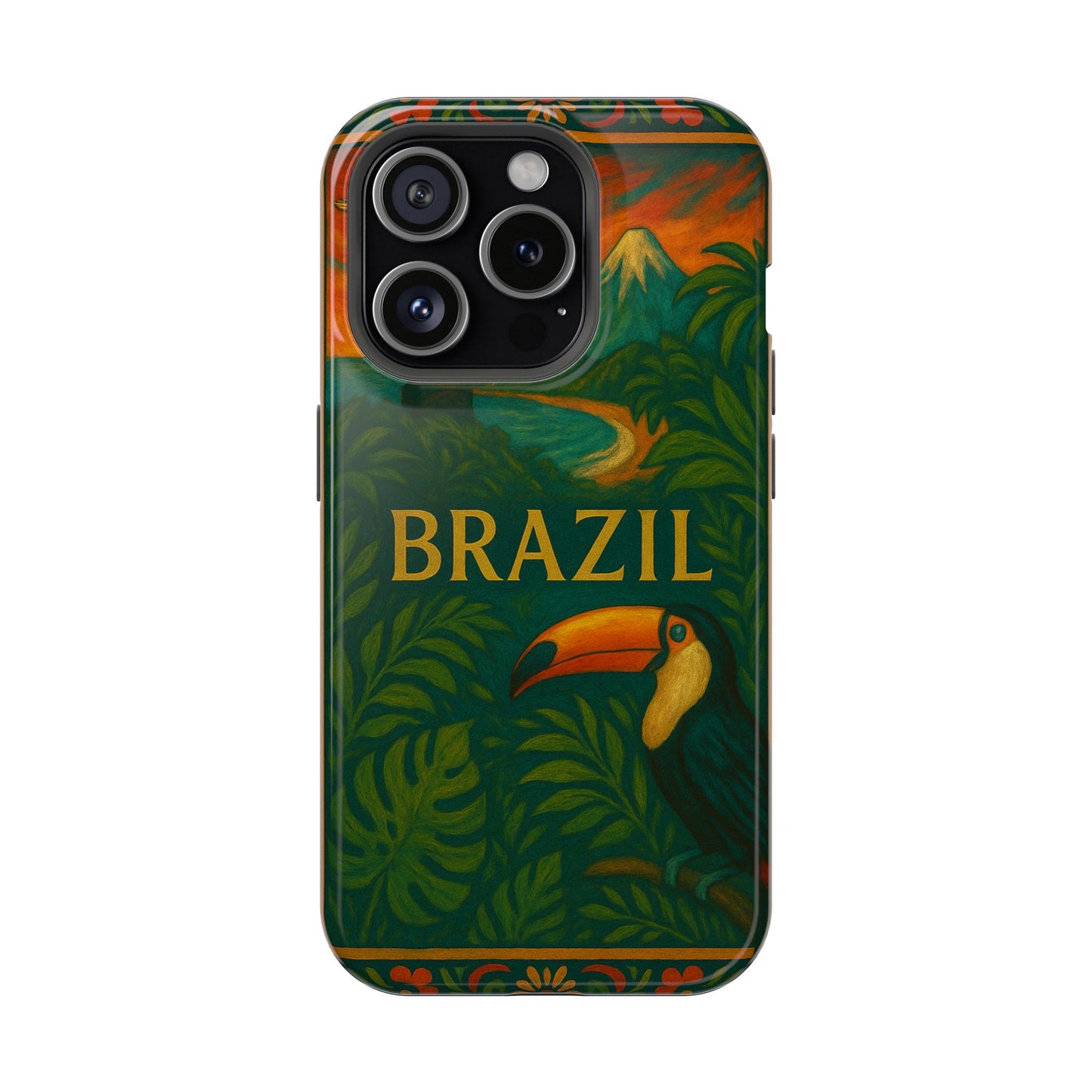 "Funda Magnética Reforzada Magnética Reforzada Brasil: Ritmo, Naturaleza y Alegría Infinita 🎶🌴🏖️"