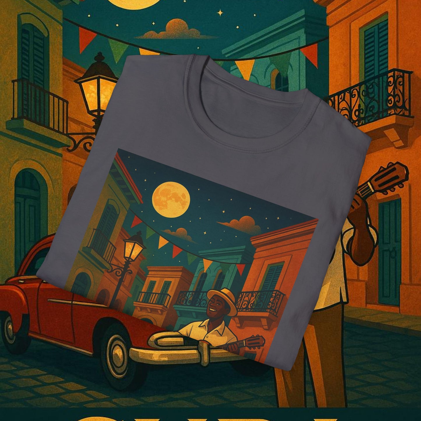 "Camiseta Cuba: Ritmo, Historia y Encanto Caribeño 🎺🚗🌴 "