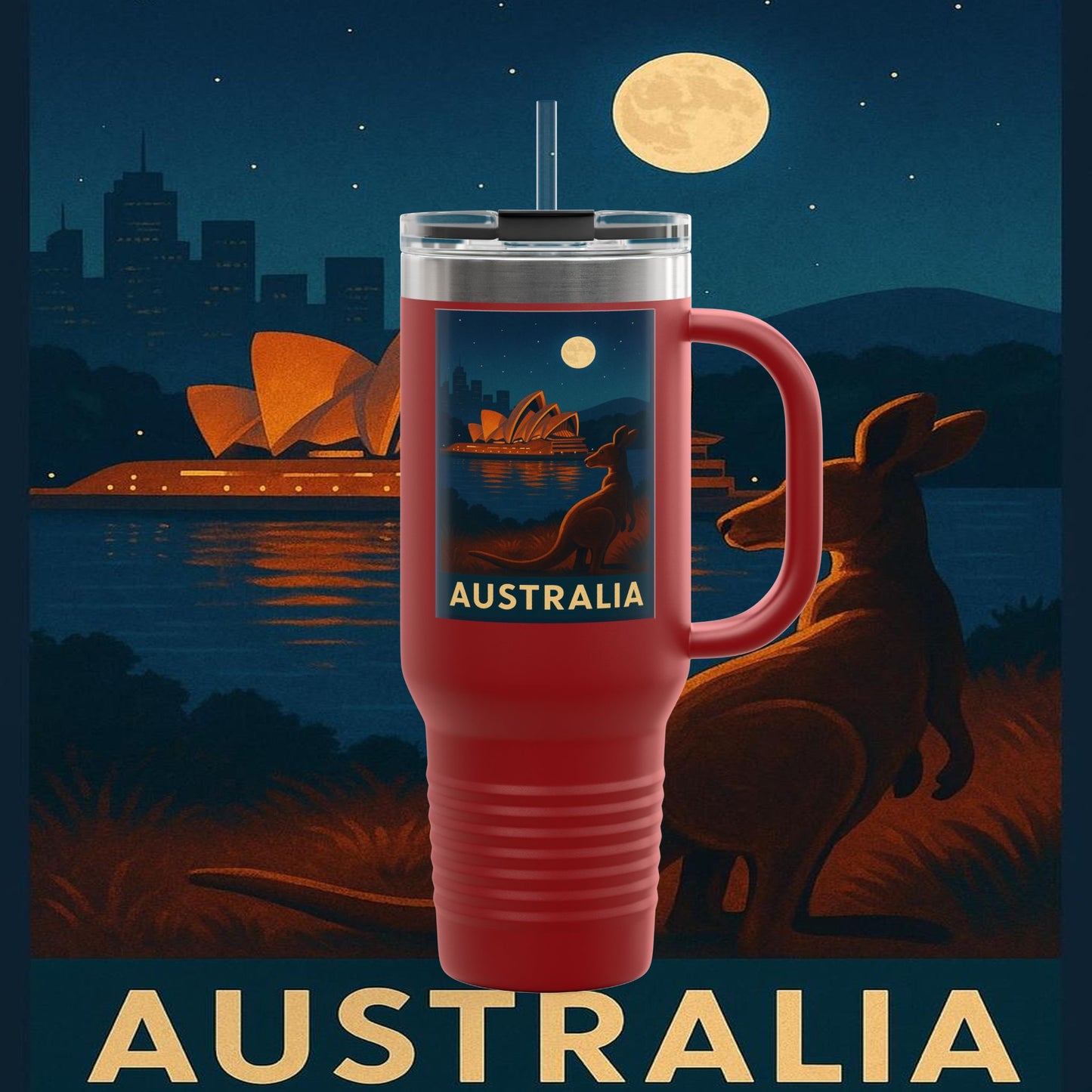 "Australia Insulated Travel Mug🌞 – Land of natural wonders and free spirit"