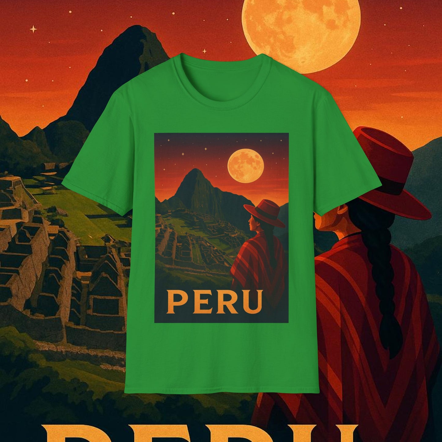 "Camiseta Perú: Misticismo, Historia y Maravillas Eternas 🏔️🦙🛕"