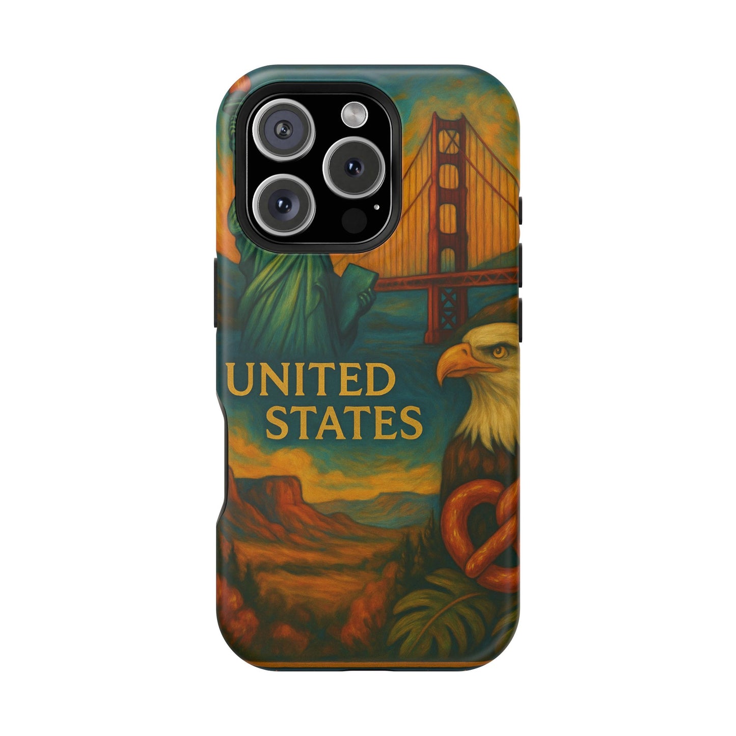 "Funda Magnética Reforzada Estados Unidos: Sueños, Libertad y Grandes Horizontes 🗽🏜️🌆"