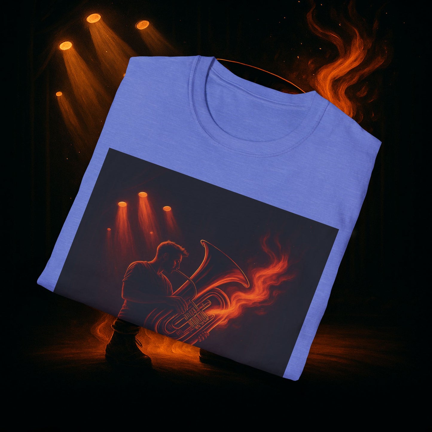 "Camiseta Tuba 🎺🔥 Cuando el alma suena, todo arde.”