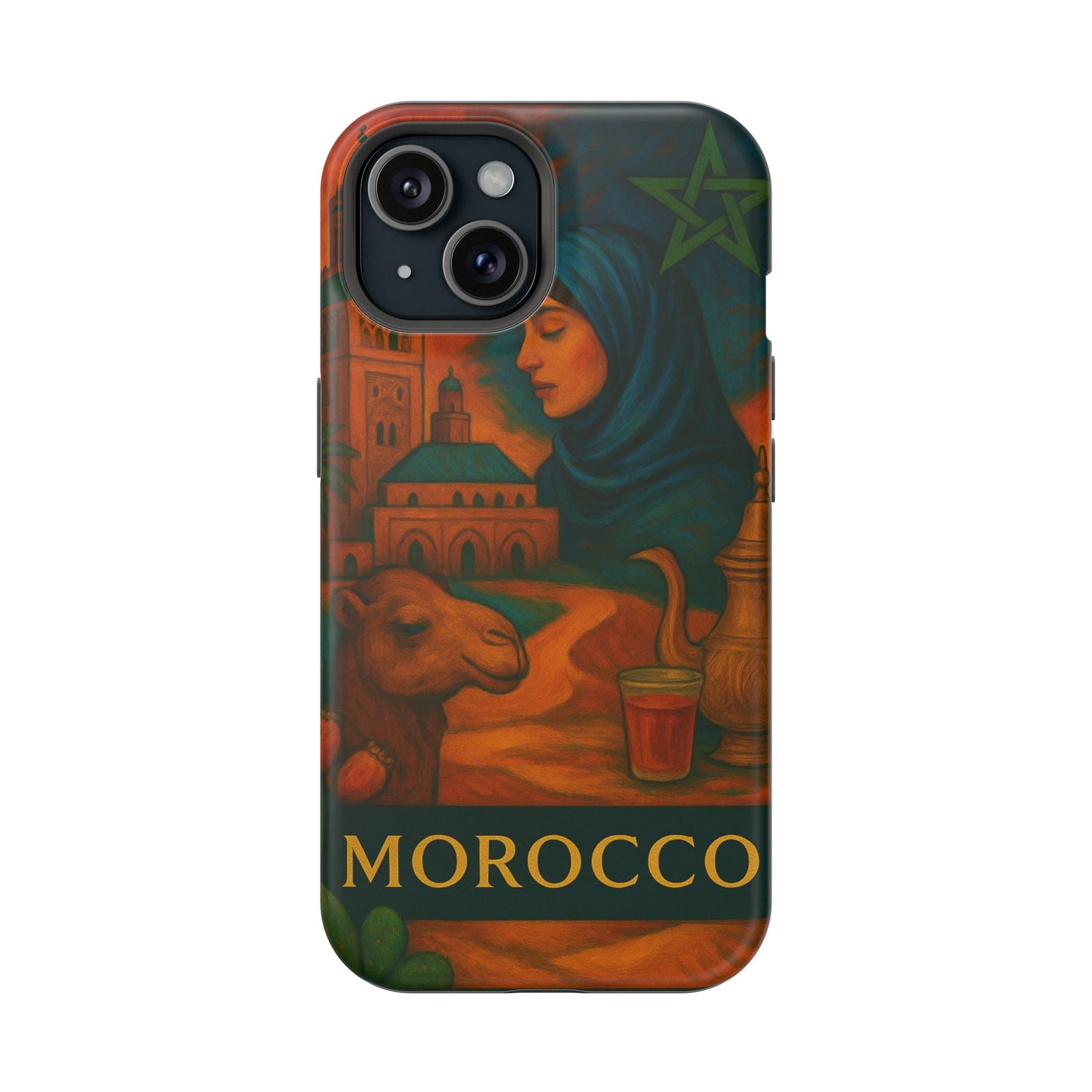 "Funda Magnética Reforzada Magnética Reforzada Marruecos: Magia del Desierto y Ciudades de Mil Colores 🐪🏜️🕌"