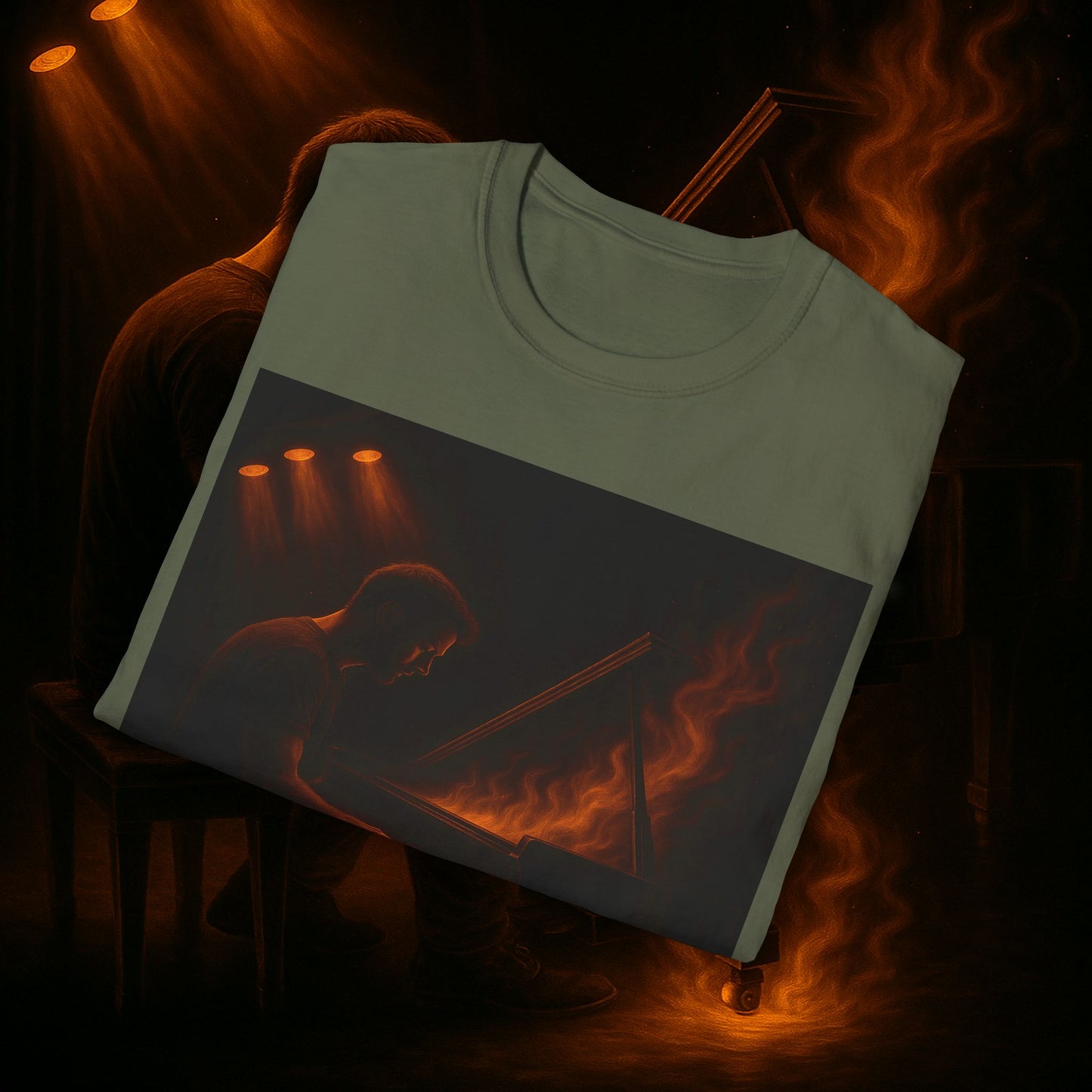 "Camiseta piano 🎹🔥Cuando las manos arden… el alma canta.” 🔥🎹